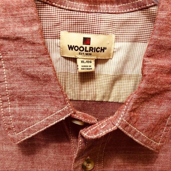 Woolrich Men’s Short Sleeve Classic Fit Shirt XL - Picture 5 of 8
